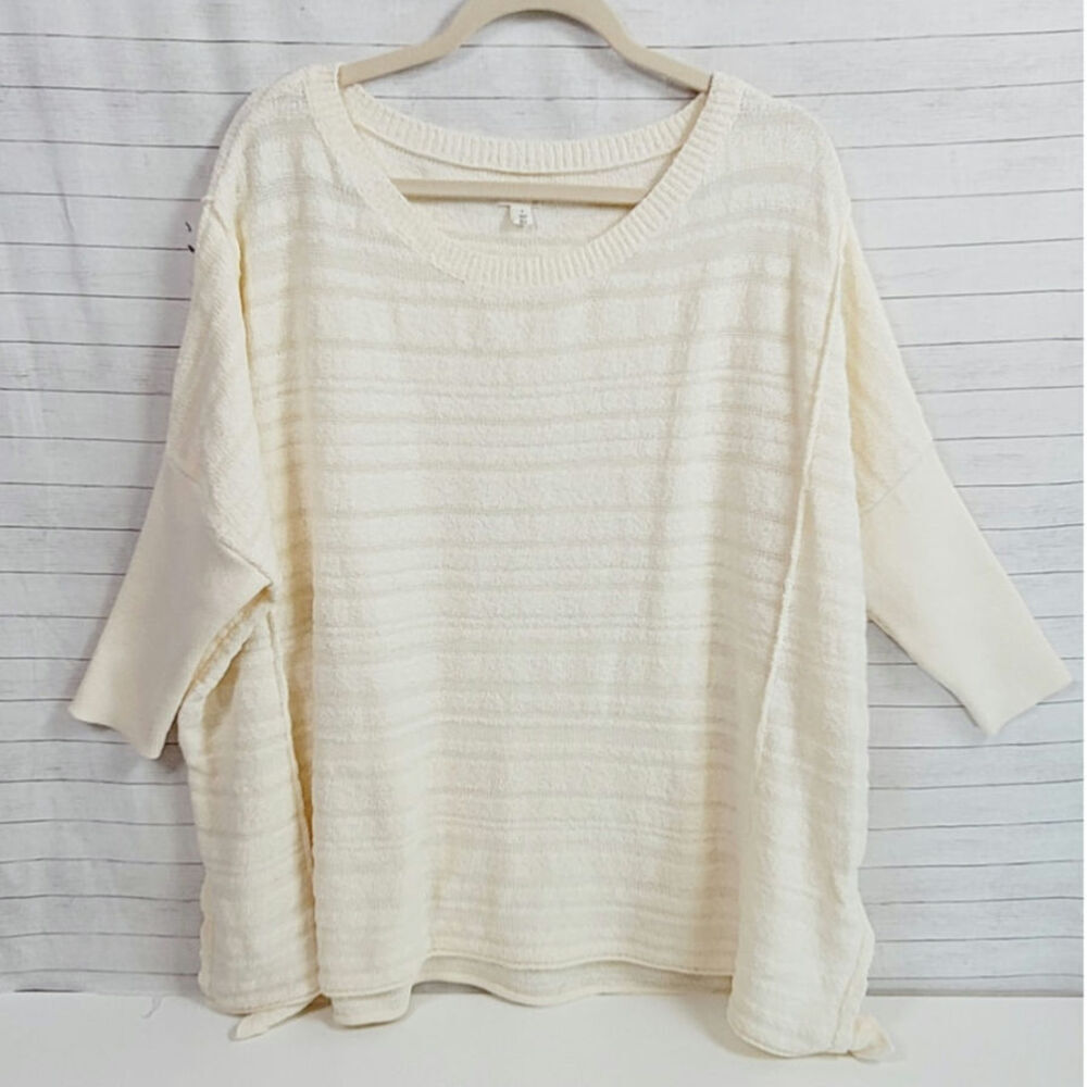 Pilcro Oversized Sweater Tunic in Cream, sz Small
